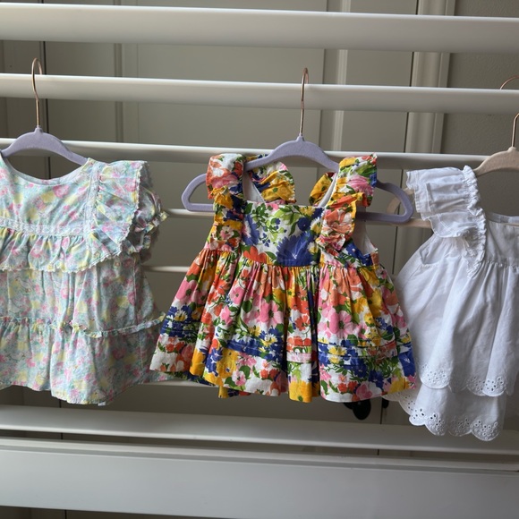 Janie and Jack Floral and White Kids Matching Set sets for the price